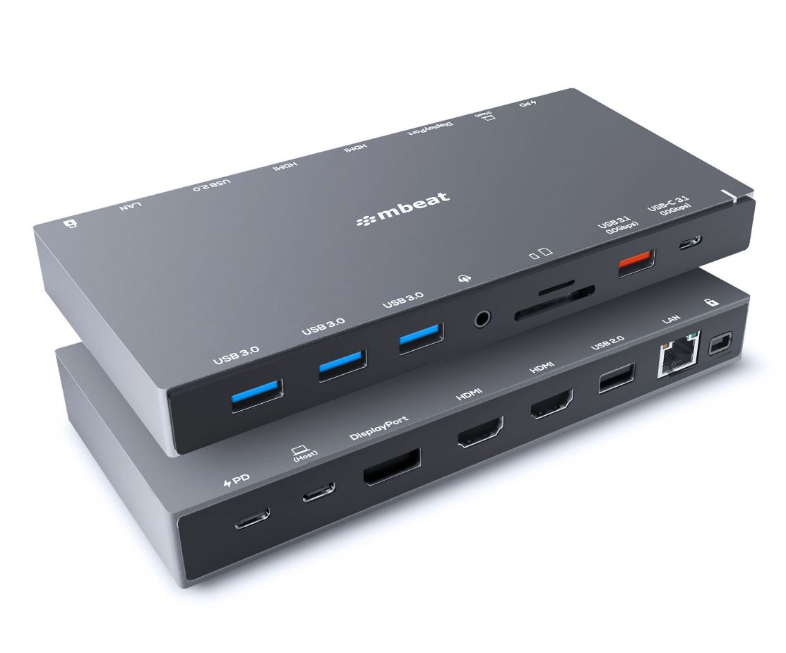 USMB-UCD-X15.jpg MBEAT MB-UCD-X15 ® 15-in-1 Triple Display USB-C Docking Station