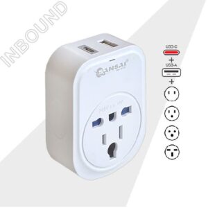 Generic STV-907AC Sansai USB Travel Adaptor USB A +