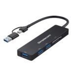 Simplecom CH365C SuperSpeed 3-Port USB Hub with SD MicroSD
