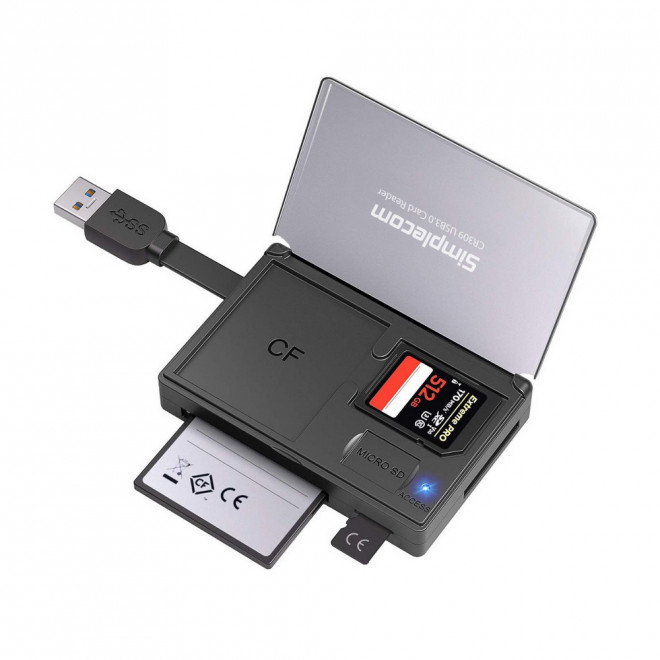 USSI-CR309.jpg Simplecom CR309 3-Slot SuperSpeed USB 3.0 Card Reader