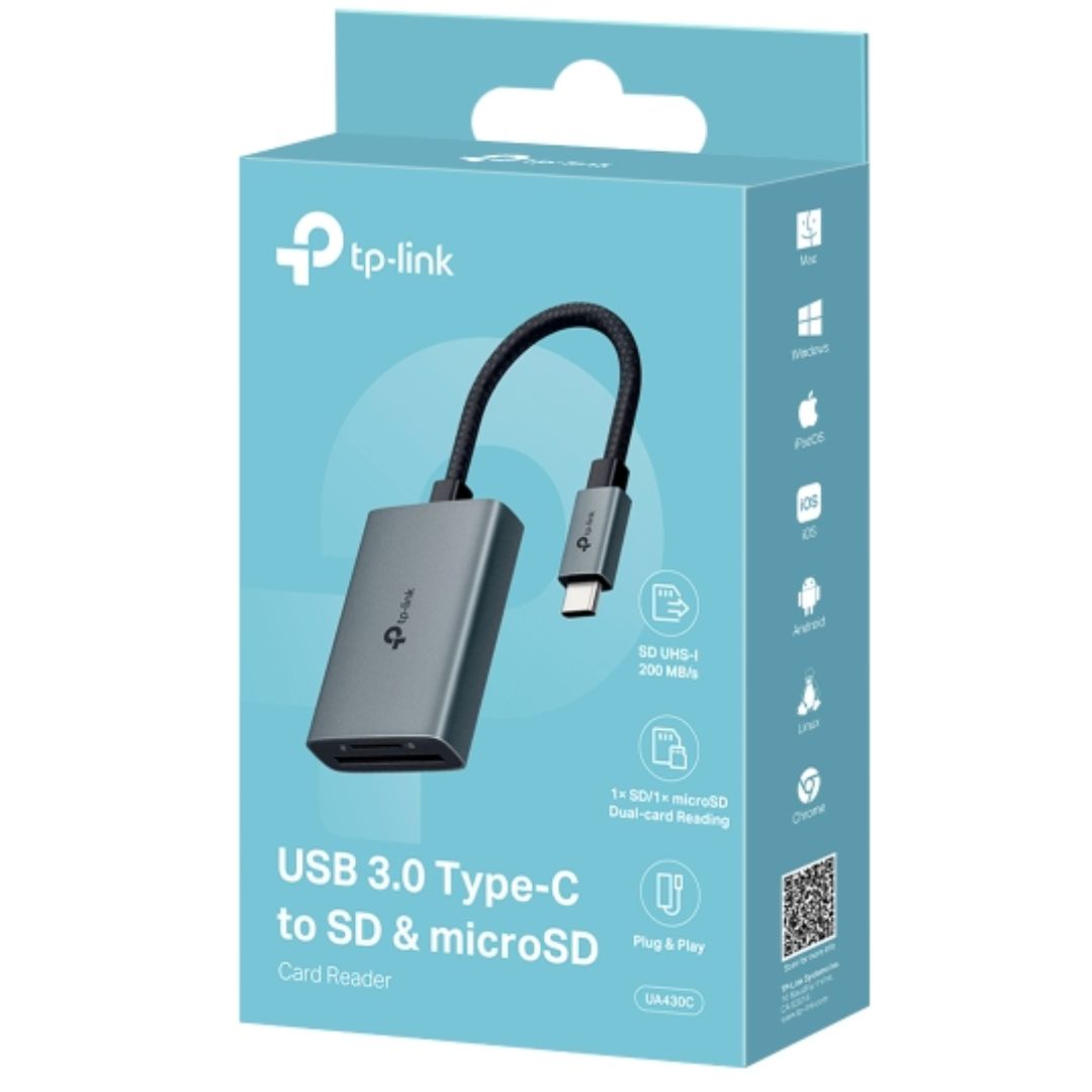 USTL-UA430C.jpg TP-LINK UA430C USB 3.0 Type-C to SD & microSD