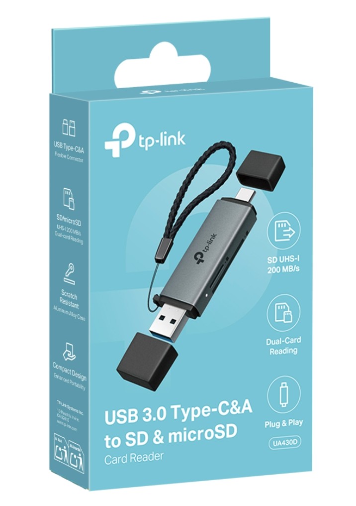 USTL-UA430D.jpg TP-LINK UA430D USB 3.0 Type-C&A to SD & microSD