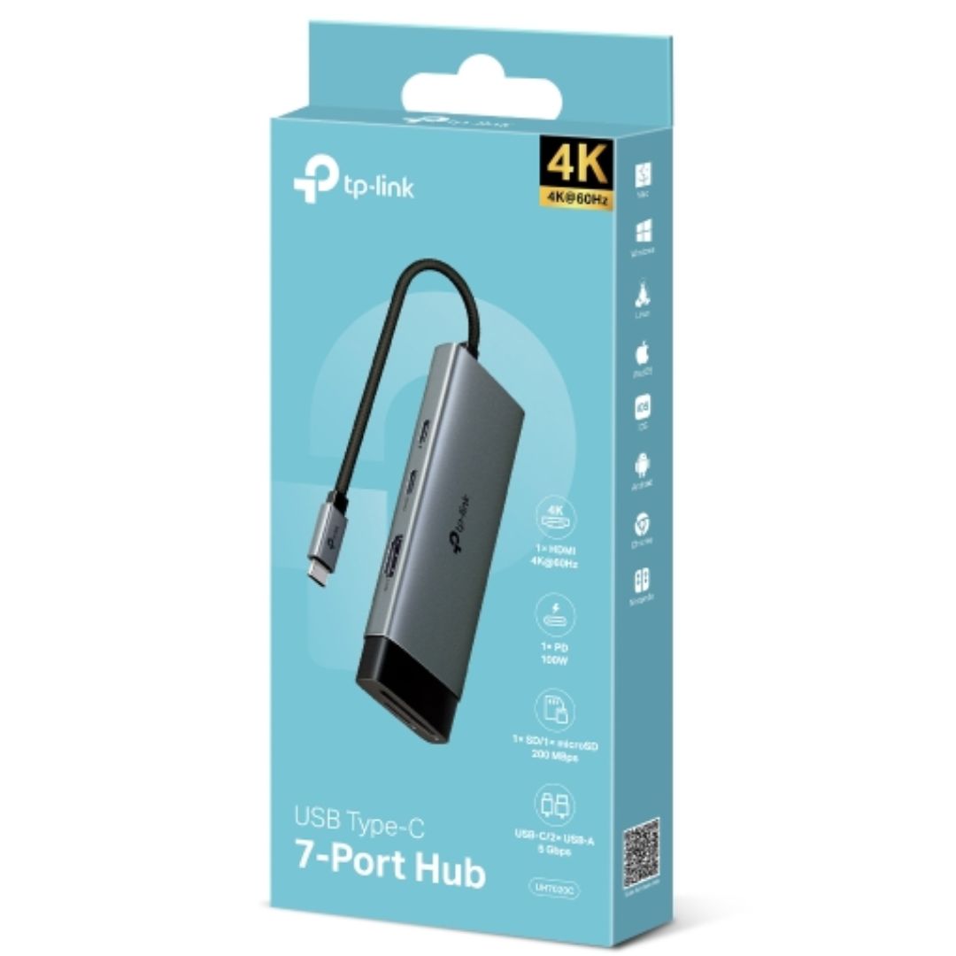 USTL-UH7020C.jpg TP-LINK UH7020C USB Type-C 7 in 1 Hub