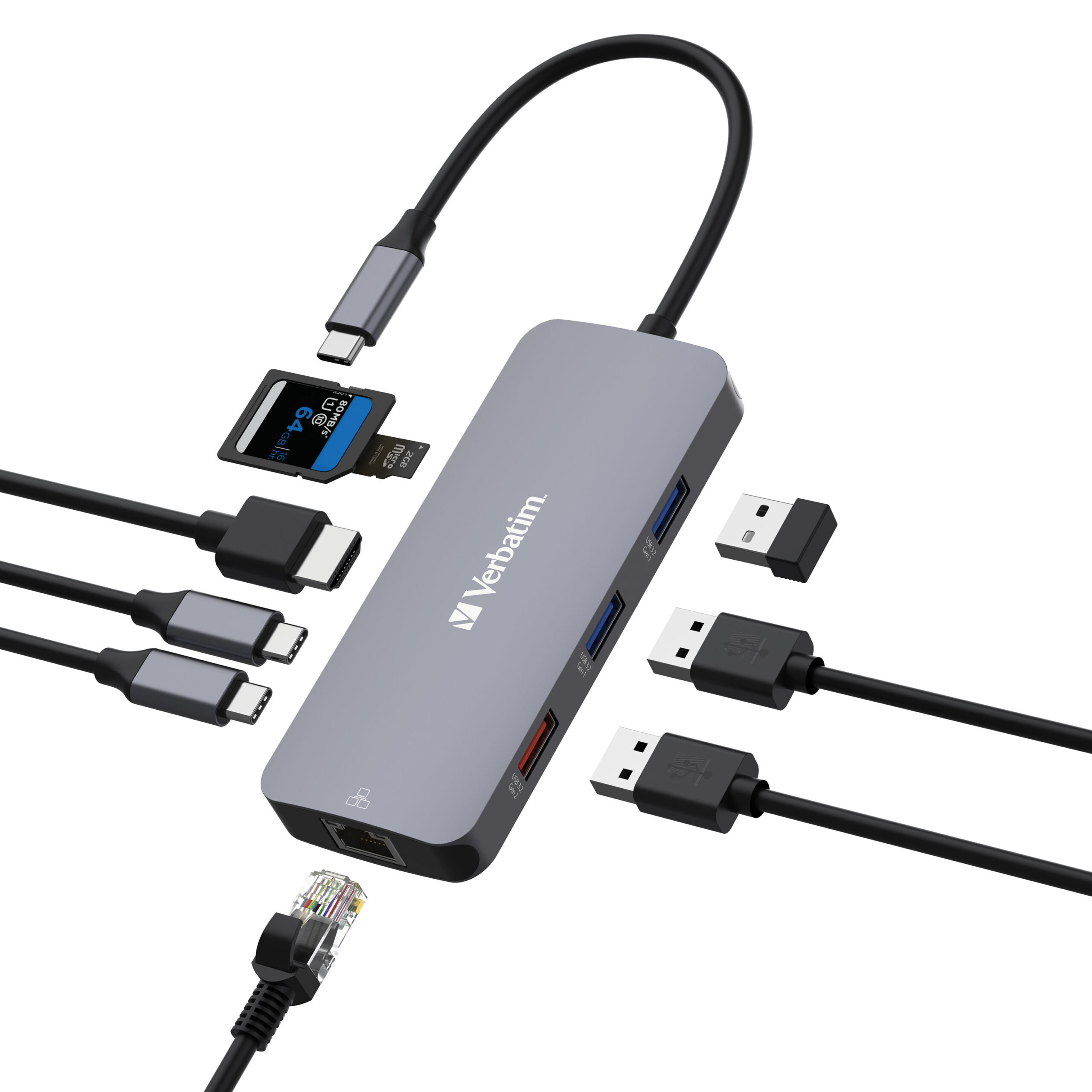 USV-32152.jpg Verbatim 32152 USB-C Pro Multiport Hub 9 Ports