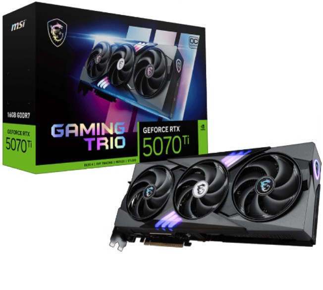 VCM-RTX5070T16GGAMTROC.jpg MSI GeForce RTX 5070 Ti 16G GAMING TRIO OC nVidia GeForce RTX™ 5070 Ti 16G