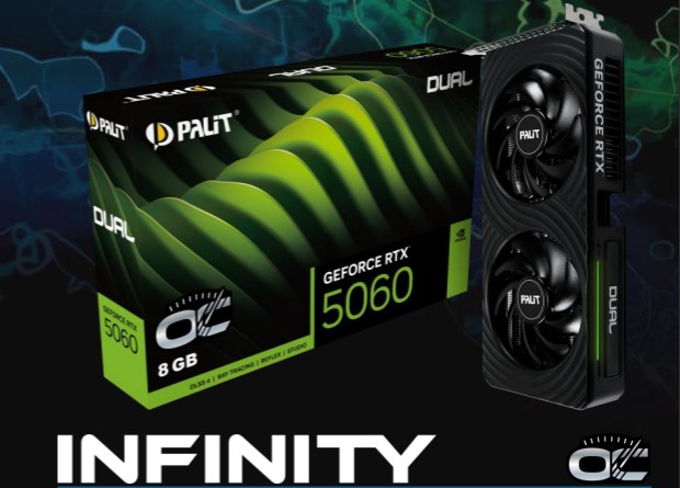 VCPA-RTX5060-INFINITY-O8G.jpg Palit NE75060V19P1-GB2063L RTX5060 INFINITY 2 OC 8G GDDR7 128bit