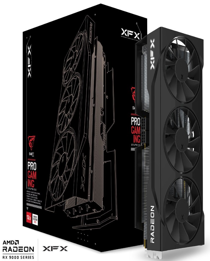 VCX-9070GRE-12GB-BK.jpg XFX RX-97GRE29B7 Swift AMD Radeon RX 9070GRE Triple Fan
