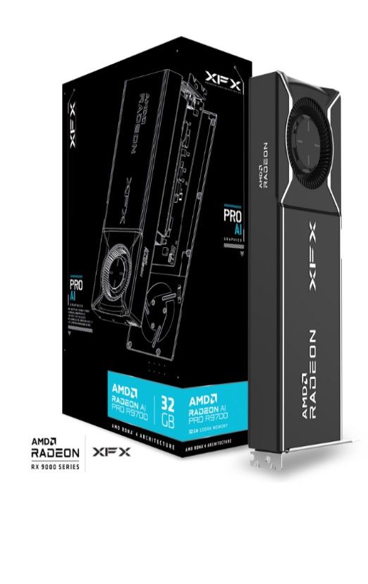 VCX-R9700-32GB-BK.jpg XFX-P RX-97XPROAIY XFX AMD Radeon AI Pro R9700 Blower