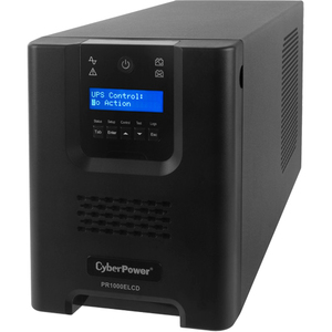 CyberPower PRO Series 1000VA / 900W (10A) Tower UPS with LCD - (PR1000ELCD)-3 yrs Adv. Rep & 2 yrs on Int.