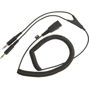 1024913594 Jabra (8734-599) Cord - QD to 2x3.5mm, 2m Curly