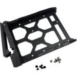QNAP HDD Tray for 3.5" and 2.5" drives without key lock, black, plastic with 6 x screws for 2.5" HDD & 8 x