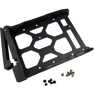 1037742002 QNAP HDD Tray for 3.5" and 2.5" drives without key lock, black, plastic with 6 x screws for 2.5" HDD & 8 x