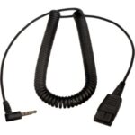 Jabra PC cord, QD to 1x3.5mm, Coiled, 2 meters
