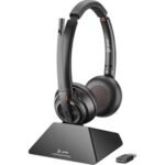 Poly PLANTRONICS SAVI S8220 OTH WIRELESS UC STEREO DECT HEADSET,D200 DONGLE,PC, USB-A