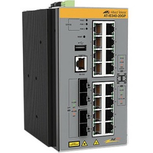 Allied Telesis 16x 10/100/1000T, 4x 100/1000X SFP, Industrial Ethernet, Layer 3 Switch, PoE+ Support