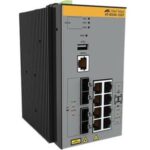Allied Telesis 8x 10/100/1000T POE+ ports, 4x 100/1000X SFP, Advanced L3 industrial switch, DC power supplies.