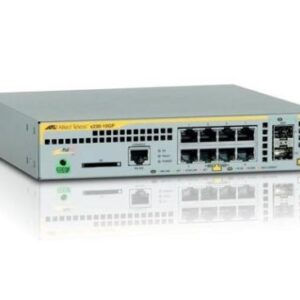 Allied Telesis L2+ switch with 8 x 10/100/1000T PoE ports and 2 x 100/1000X SFP ports, AU Power Cord