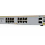 Allied Telesis L2+ switch with 16 x 10/100/1000T PoE ports and 2 x 100/1000X SFP ports, AU Power Cord