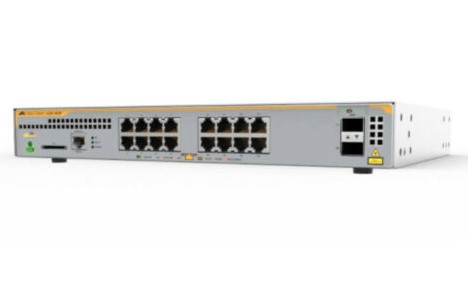 ADX23018P Allied Telesis L2+ switch with 16 x 10/100/1000T PoE ports and 2 x 100/1000X SFP ports, AU Power Cord