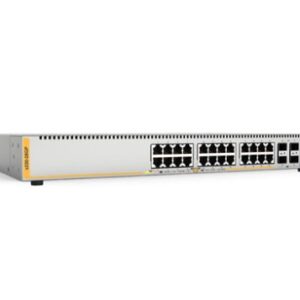Allied Telesis L2+ switch with 24 x 10/100/1000T PoE ports and 4 x 100/1000X SFP ports, AU Power Cord