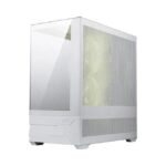 MSI SI MAG PANO M110R – White, Mini Tower, 270° Panoramic Glass, Micro-ATX/Mini-ITX, 3x ARGB Fans, 360mm Radiator, 410mm GPU, USB-C, 5 Expansion Slots.