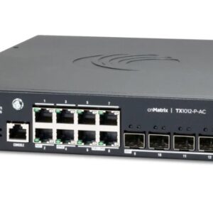 Cambium Networks Cambium cnMatrix TX1012-P-AC, AC Powered Intelligent Ethernet PoE Switch, 8 x 1Gbps, and 4