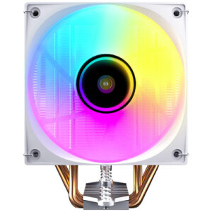 Antec F400 ARGB – White, 120mm ARGB PWM Fan, 4 Copper Heat Pipes, 205W TDP, 600–1700RPM, 63CFM Airflow, Intel LGA1851/1700, AMD AM5