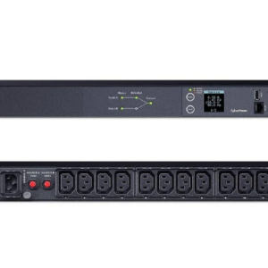 CyberPower 1U 10amp Metered Automatic Transfer Switch-(PDU24004) – 12x IEC C13 out – IEC 320 C14*2 in - 2