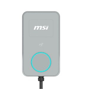 MSI Eco Life Home 22kW (Gray), 22kW 3-phase 380–415V 32A; 7/11kW 1-phase; OCPP2.0.1; IP65/IK08; 5in display; WiFi; app; RFID opt