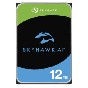 Seagate 12TB 3.5′ SkyHawk AI Surveillance SATA HDD 256MB Cache, 7200RPM, 24×7 workload, DVR and NVR Systems