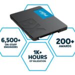 Micron (Crucial) Crucial BX500 4TB 2.5′ SATA3 6Gb/s SSD – 3D NAND 540/500MB/s 7mm 1.5 mil MTBF 3yr wty Acronis True Image Solid State Drive