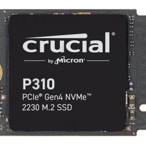 Micron (Crucial)-P Crucial P310 1TB M.2 2230 NVMe SSD 7100/6000 MB/s 1M IOPS 220TBW 2M MTTF for MS Surface Pro Valve Steam Deck Asus Rog Ally Lenovo Legion Go MSI Claw