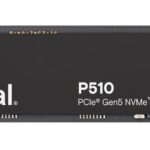 Micron (Crucial)-P Crucial P510 2TB Gen5 2280 NVMe M.2 SSD 10,000 / 8,700 MB/s R/W 1200TBW 1.4M IOPS 1.5M hrs MTTF Full-Drive Encryption 5yrs ~CT2000P310SSD8-P