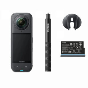 Insta360 (CINSAAHA) Starter Bundle includes 1x Insta360 X5, 1x Lens Cap, 1x Additional Battery and 1x 114cm