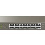 IP-COM (G1124P-24-250W )24-Port Gigabit Switch With 24-Port PoE+, 6kV lightning protection