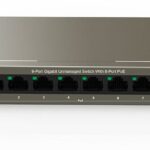 IP-COM (G1109P-8-102W) 9-Port Gigabit Unmanaged Switch With 8-Port PoE+, 6kV lightning protection