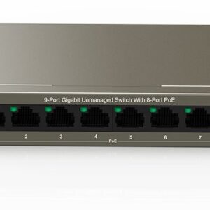IP-COM (G1109P-8-102W) 9-Port Gigabit Unmanaged Switch With 8-Port PoE+, 6kV lightning protection