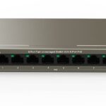 IP-COM (F1109P-8-102W) 9-Port 10/100Mbps Unmanaged PoE+ Switch with 8-Port PoE+, 6kv lightning protection