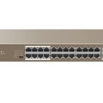 IP-COM (F1126P-24-250Wv2.0) 24FE + 2GE/1SFP Unmanaged Switch With 24-Port PoE+, 6kv lightning protection