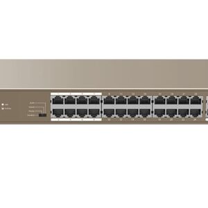 IP-COM (F1126P-24-250Wv2.0) 24FE + 2GE/1SFP Unmanaged Switch With 24-Port PoE+, 6kv lightning protection