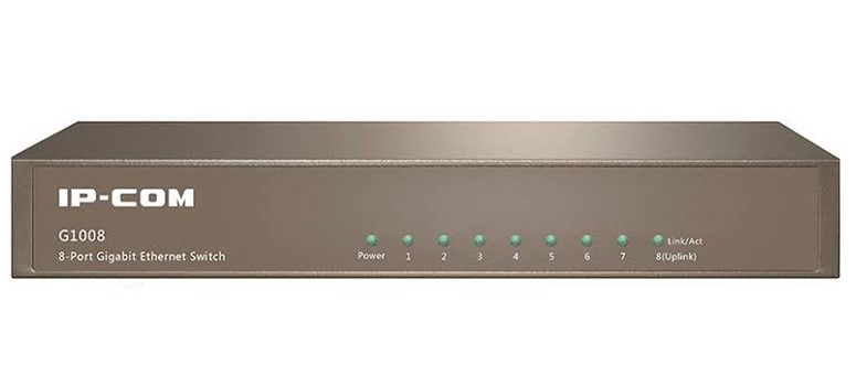 IC30023 IP-COM (G1008) 8-Port Gigabit Unmanaged Desktop Switch, 4kv lightning protection
