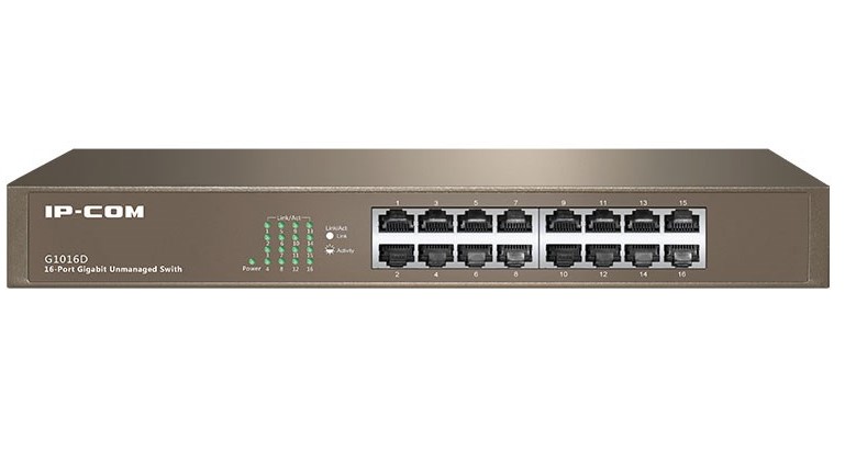 IC30024 IP-COM (G1016D v6.0) 16-Port Gigabit Unmanaged Switch, 6kv lightning protection