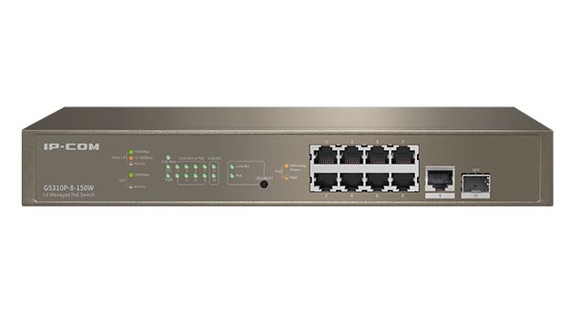 IC30029 IP-COM (G5310P-8-150W) 10-port L3 Cloud Managed PoE Switch