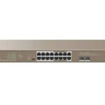 IP-COM IP Com (G1118P-16-250W) 16GE + 2SFP Ethernet Unmanaged Switch With 16-Port PoE+