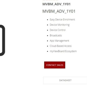 ViewSonic myViewBoard Manager Advanced subscription – 1 Year Licence – Contact Sales