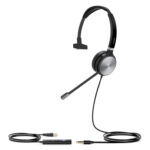 UH36-M-C Yealink UH36 Mono USB Wired Headset, Noise Cancelling Headset, USB-C/3.5mm Connections, UC Designed, Simple Call Management, HD Voice, LED