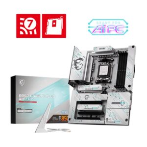 MSI B850 GAMING PLUS WIFI PZ, AMD Ryzen, 4x DDR5 256GB, 4x PCIe x16 slot, 3x M.2, 4x SATA 6G, 8x USB 2.0, Wi-Fi 7, Bluetooth 5.4