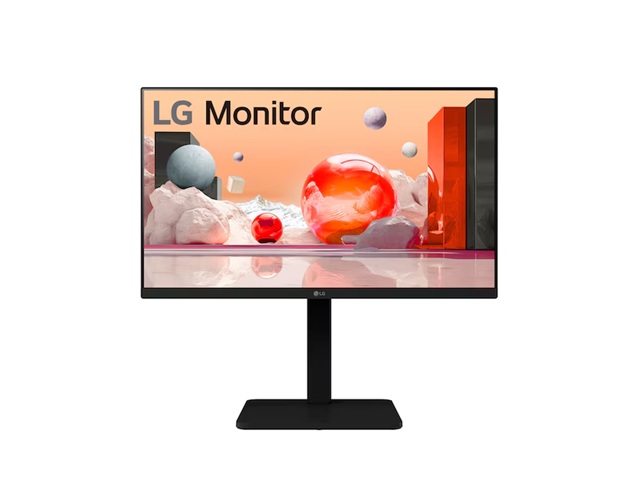 MNL-24BA550-B LG 24′ Full HD IPS 100Hz Monitor, 1920×1080, Built‑in Power&Speaker, versatile stand (tilt/height/swivel/pivot), Reader Mode & Flicker Safe