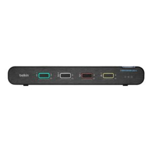 Belkin Universal 2nd Gen Secure KVM Switch, 4-Port Single Head w/ CAC – Black (F1DN104KVM-HA-4)