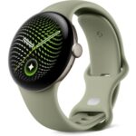 Google Pixel Watch 5 LTE (41mm) – Satin Pyrite with Olive Active Band (2nd Gen)(GA11566-US) *AU STOCK*, AMOLED, 3GB/64GB, 332mAh, 2 Years Warranty